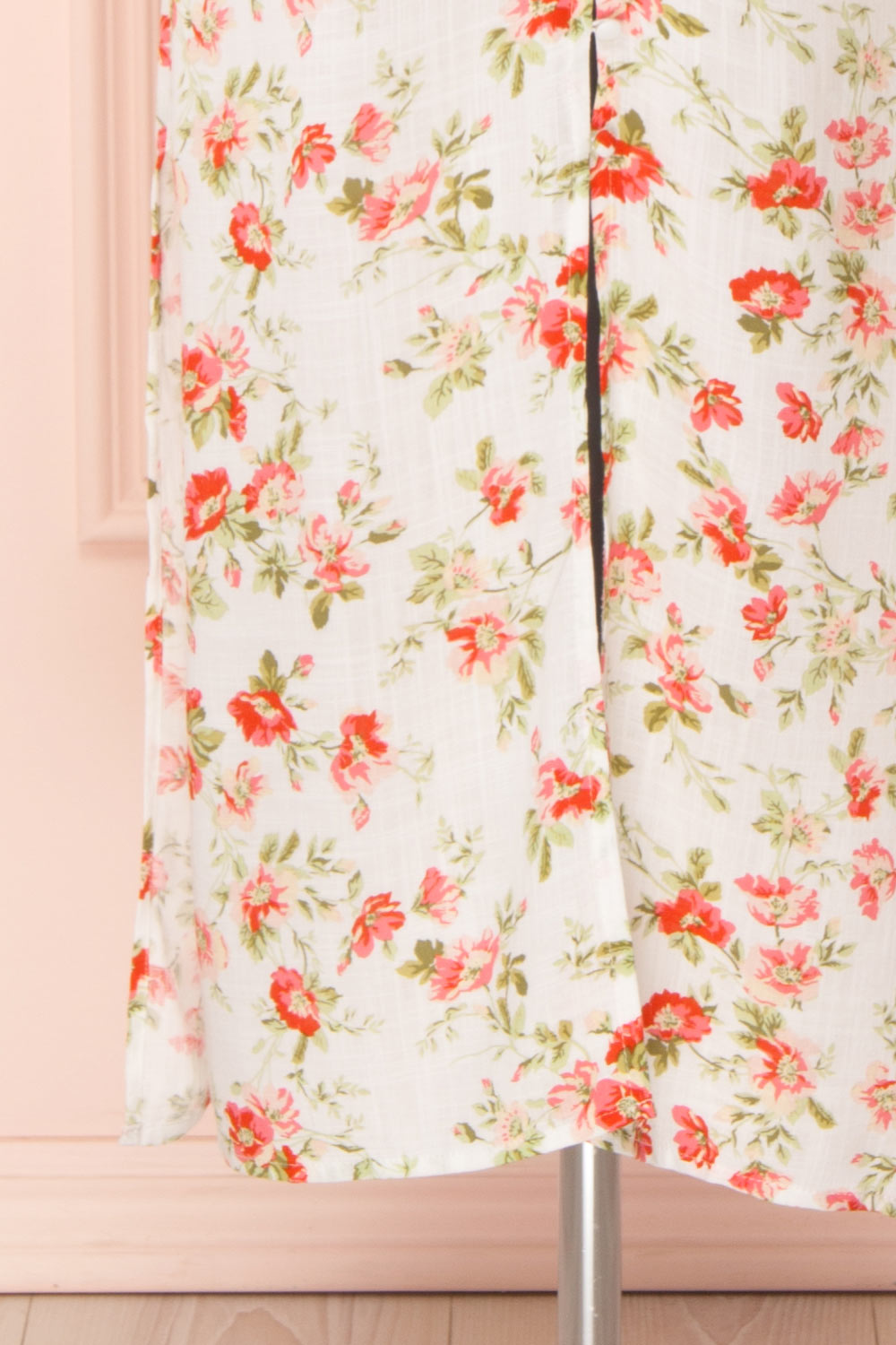 Romera White Floral Short Sleeve Midi Dress | Boutique 1861 bottom 