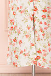 Romera White Floral Short Sleeve Midi Dress | Boutique 1861 bottom
