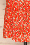 Romya Red Floral Short Dress | La petite garçonne bottom