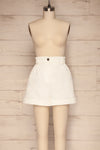 Ropsha White Cotton High-Waisted Shorts front view | La petite garçonne