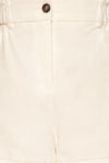 Ropsha White Cotton High-Waisted Shorts fabric | La petite garçonne
