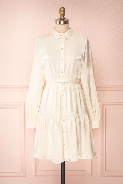 Rosamond White Sparkling Midi Dress | Boutique 1861 front view