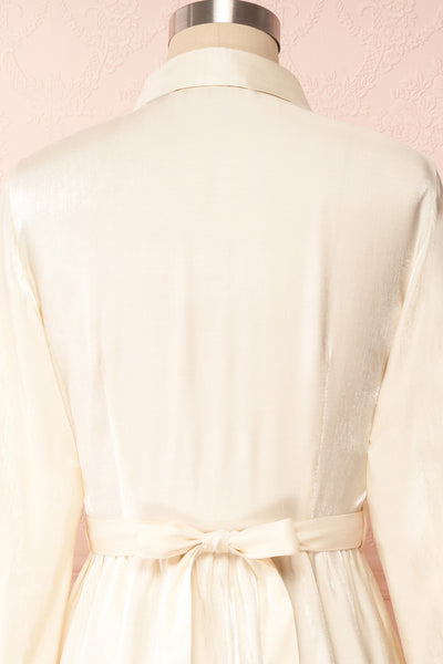 Rosamond White Sparkling Midi Dress | Boutique 1861 back close up