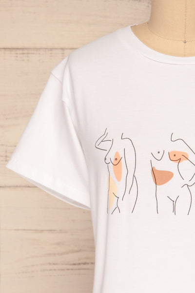 Rosanna White Short Sleeved T-Shirt | La Petite Garçonne sleeve close-up