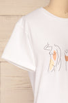 Rosanna White Short Sleeved T-Shirt | La Petite Garçonne side close-up
