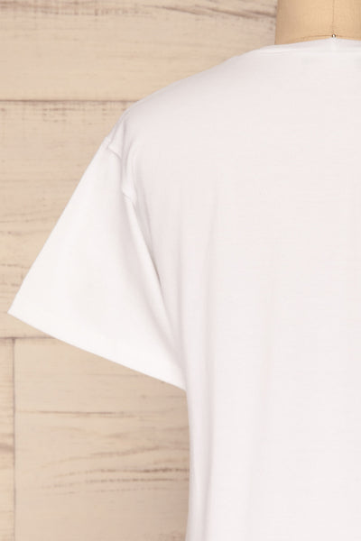 Rosanna White Short Sleeved T-Shirt | La Petite Garçonne back close-up