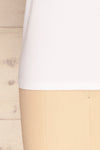 Rosanna White Short Sleeved T-Shirt | La Petite Garçonne bottom close-up