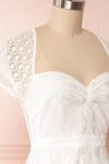 Rosary White Short Lace Bridal Dress side close up | Boudoir 1861
