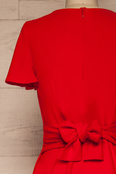 Rosenheim Red Jumpsuit | Combinaison | La Petite Garçonne front close-up