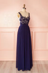 Roslin Saphir Navy Prom Gown With Lace Appliques | Boudoir 1861