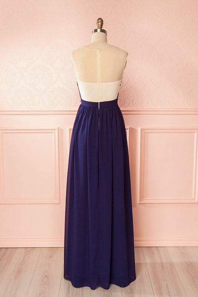 Roslin Saphir Navy Prom Gown With Lace Appliques | Boudoir 1861