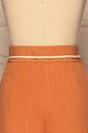 Rotello Orange High-Waisted Cropped Pants | La petite garçonne back close-up