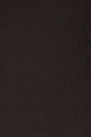 Roust Black Cotton Ribbed Turtleneck Top texture detail | La Petite Garçonne