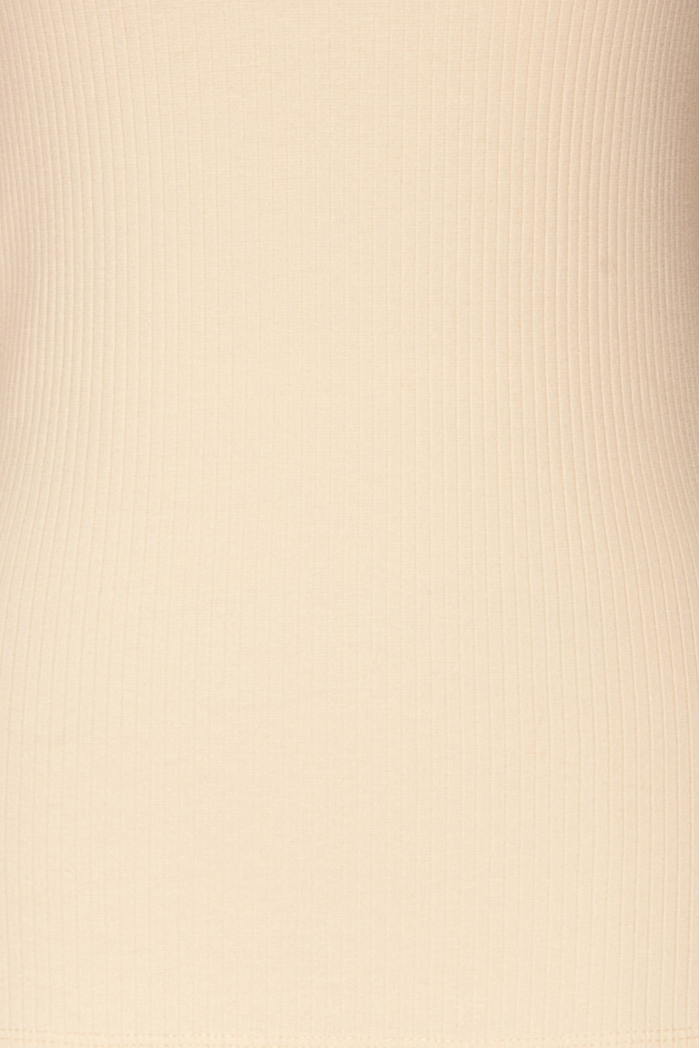 Roust Cream Cotton Ribbed Turtleneck Top texture detail | La Petite Garçonne