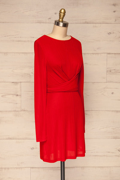 Rouvroy Red Party Dress | Robe Rouge side view | La Petite Garçonne