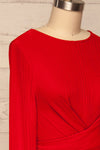 Rouvroy Red Party Dress | Robe Rouge side close up | La Petite Garçonne