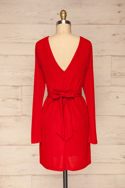Rouvroy Red Party Dress | Robe Rouge back view | La Petite Garçonne