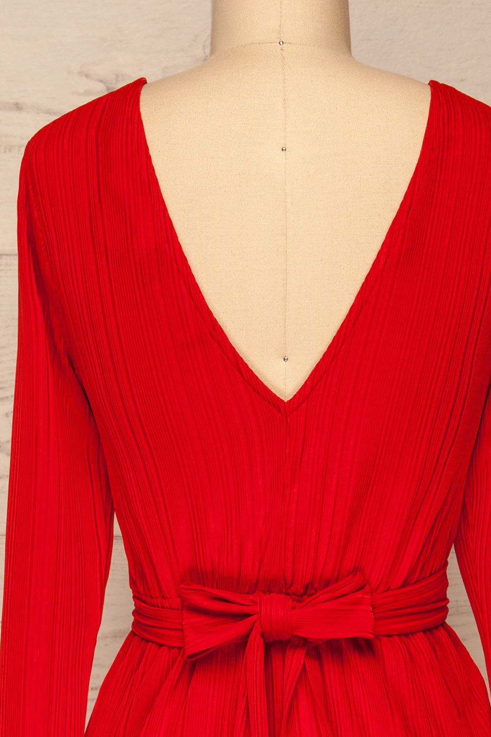 Rouvroy Red Party Dress | Robe Rouge back close up | La Petite Garçonne