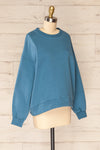 Ruby Crewneck Blue Oversized Sweater | La petite garçonne side view