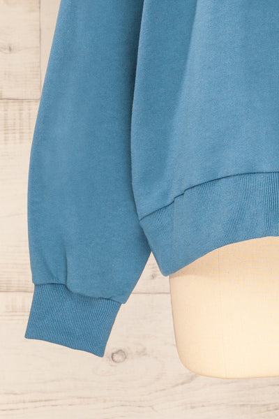 Ruby Crewneck Blue Oversized Sweater | La petite garçonne sleeve