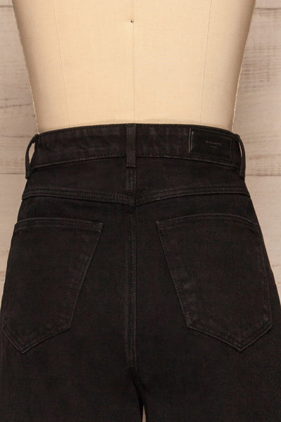 Rucka Black High-Waisted Flare Jeans back close up | La petite garçonne