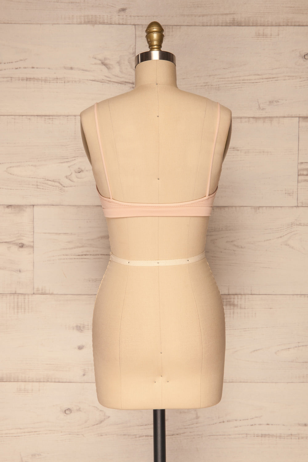 Rumia Pink Lace Neckline Bralette | La petite garçonne back view