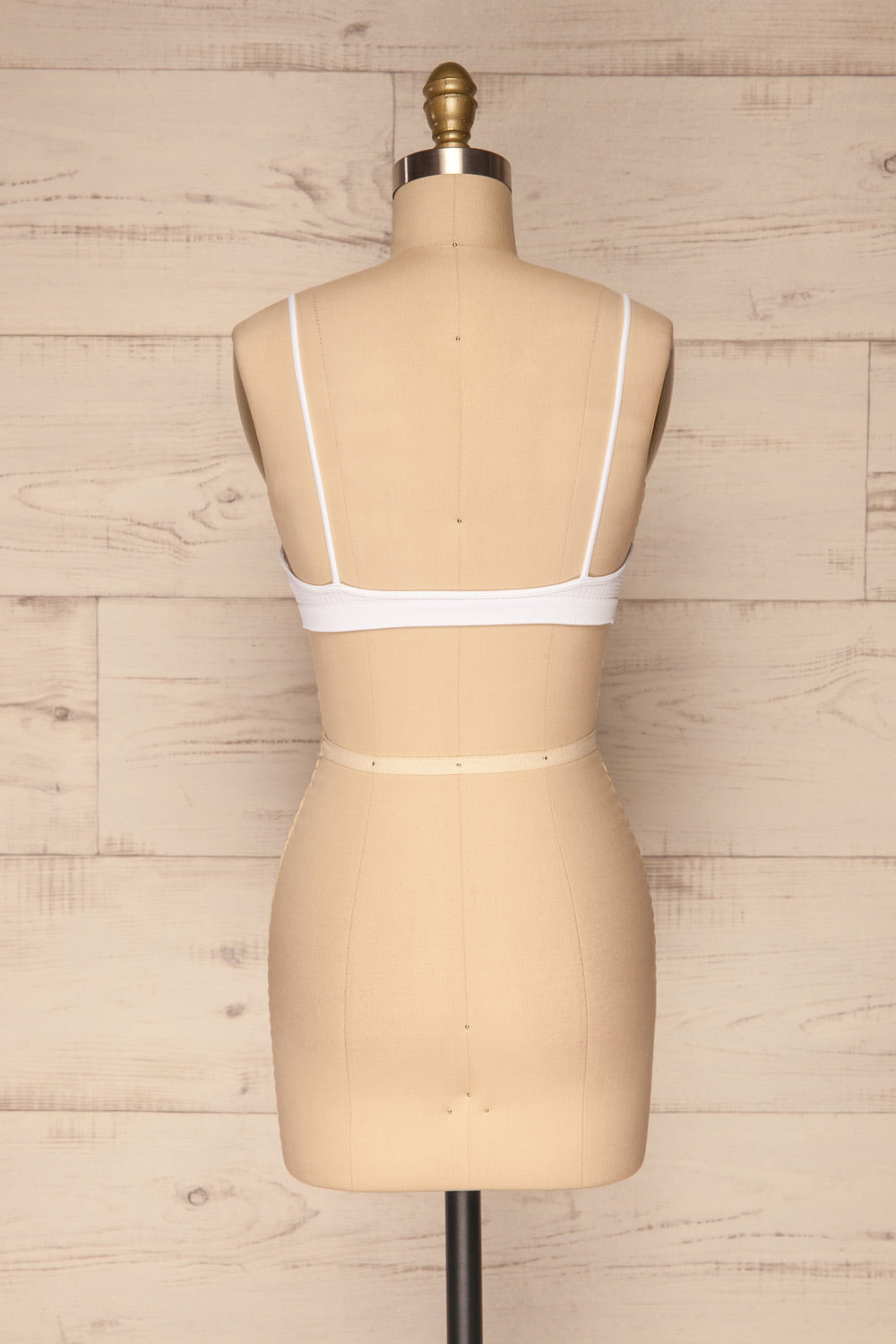 Rumia White Lace Neckline Bralette | La petite garçonne back view