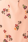 Ruslana Pink Floral Flared Halter Summer Dress | Boutique 1861 fabric