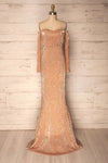 Ryn Champagne Bronze Sequin Bustier Mermaid Gown | La Petite Garçonne front view