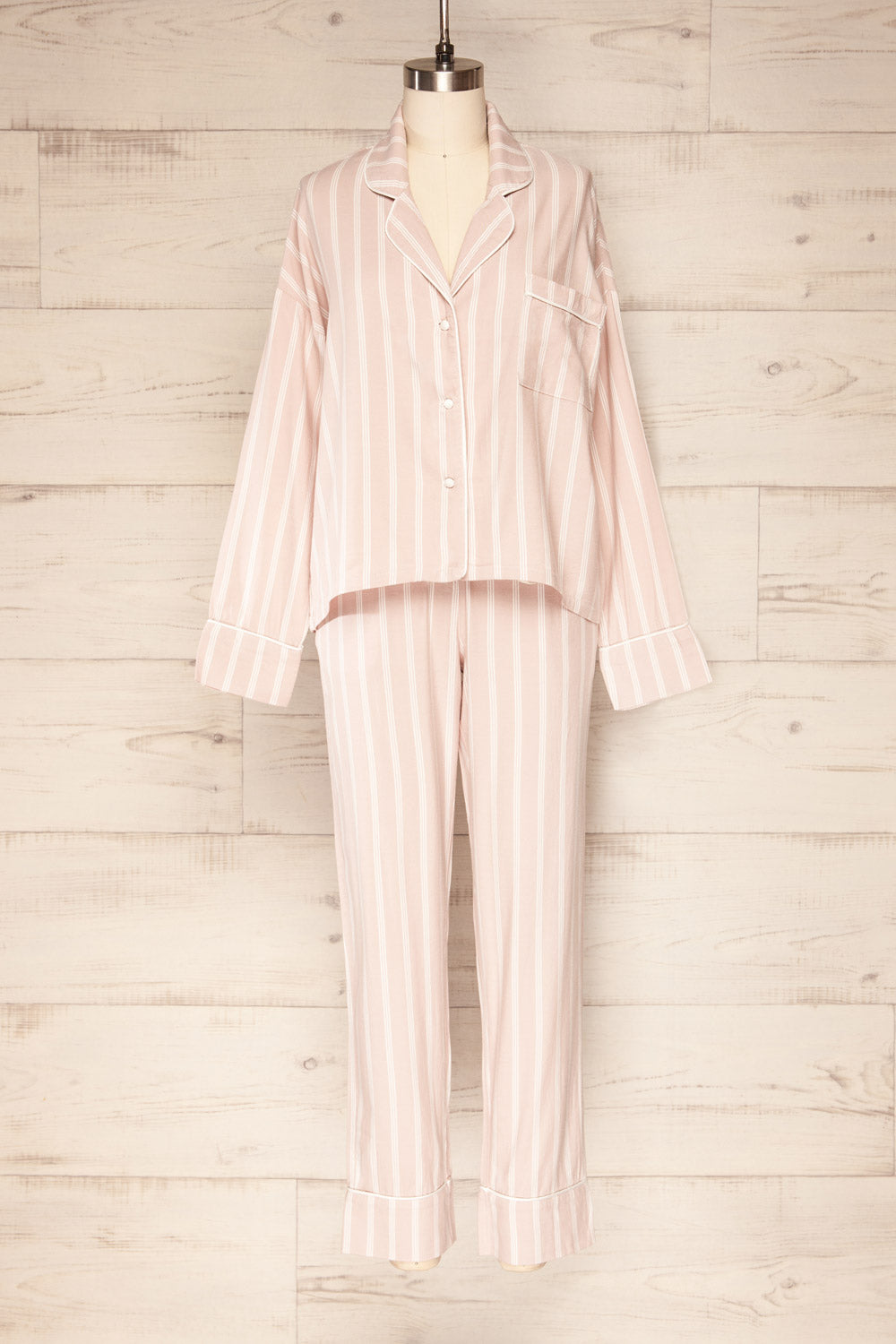 Set Diubesland Pink Ligned Pyjama Set | La petite garçonne 