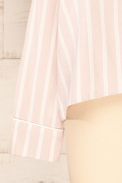 Set Diubesland Pink Ligned Pyjama Set | La petite garçonne  sleeve