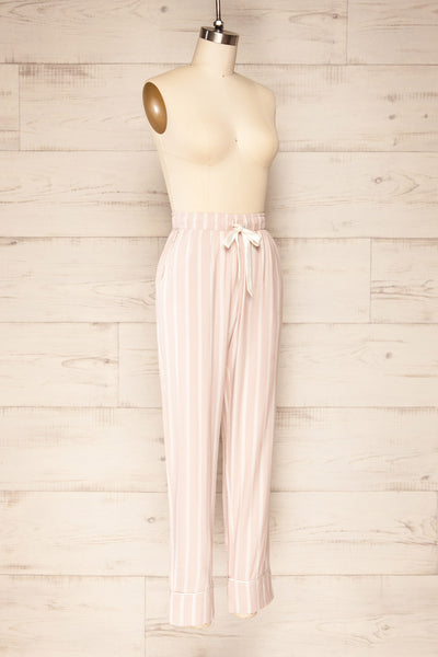 Set Diubesland Pink Ligned Pyjama Set | La petite garçonne  side view pants