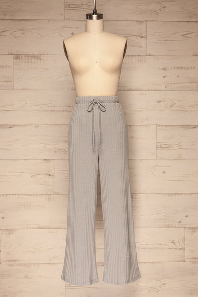 Set Shelyza Grey Crop Top & Pants | La petite garçonne front pants