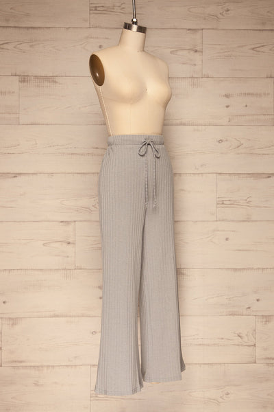 Set Shelyza Grey Crop Top & Pants | La petite garçonne side pants