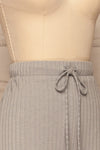 Set Shelyza Grey Crop Top & Pants | La petite garçonne side pants close-up