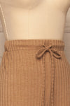 Set Shelyza Taupe Crop Top & Pants | La petite garçonne side pants close-up