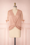 Sabirah Blush Pink Short Sleeved Chiffon Top | Boutique 1861
