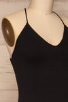 Sagonte Black Crossed Straps Bodysuit | La petite garçonne side close-up