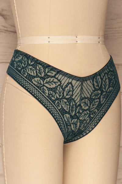 Sakinah Turquoise Lace Panties side close up | La Petite Garçonne Chpt. 2