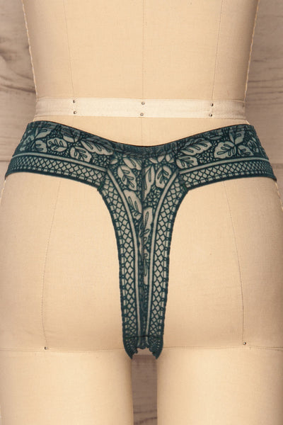 Sakinah Turquoise Lace Panties back close up | La Petite Garçonne Chpt. 2