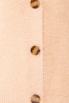 Sakura Light Pink V-Neck Button-Up Cardigan | Boutique 1861 fabric
