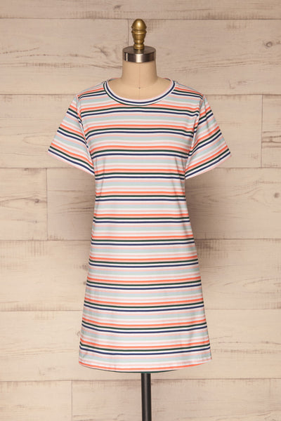 Sammia Striped T-Shirt Dress | La petite garçonne front view
