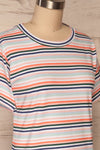 Sammia Striped T-Shirt Dress | La petite garçonne side close up