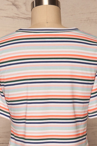 Sammia Striped T-Shirt Dress | La petite garçonne back close up