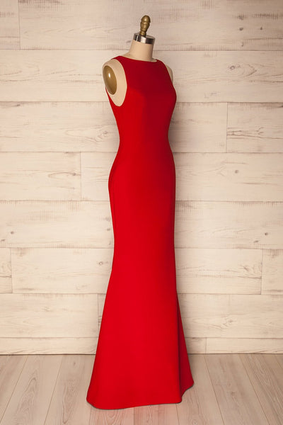 Sanya Red | Backless Mermaid Gown