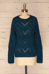 Saratov Midnight Blue Knit Sweater | La Petite Garçonne front view