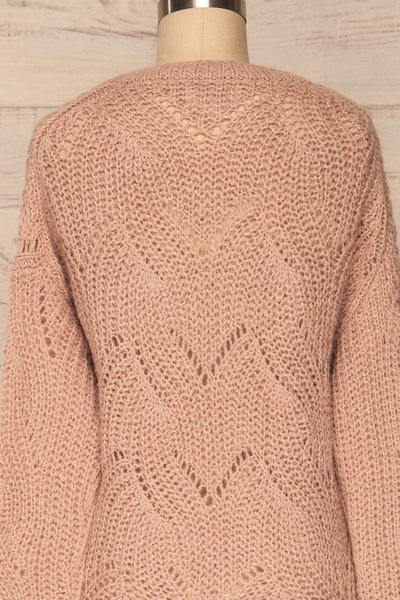 Saratov Sunrise Lilac Knit Sweater | La Petite Garçonne back close-up