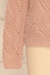 Saratov Sunrise Lilac Knit Sweater | La Petite Garçonne bottom close-up