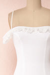 Sasha White Mermaid Bridal Dress | Robe front close up | Boudoir 1861