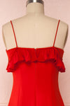Sasha Red Mermaid Maxi Dress | Robe back close up | Boudoir 1861